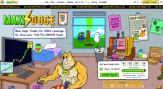 Homepage of one of the fastest-growing cryptos Maxi Doge