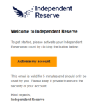 How to activate an account with Independent Reserve in Australia