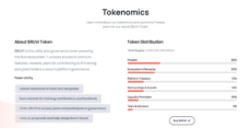 Ruvi AI tokenomics diagram from its homepage