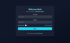 Login page on the website of XRPTundra