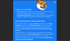 Bitcoin Hyper whitepaper with info about vesting periods and environmental impact