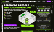 PEPENODE presale progress with virtual mining game teaser