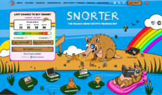 Snorter presale homepage showing the countdown to the token going live