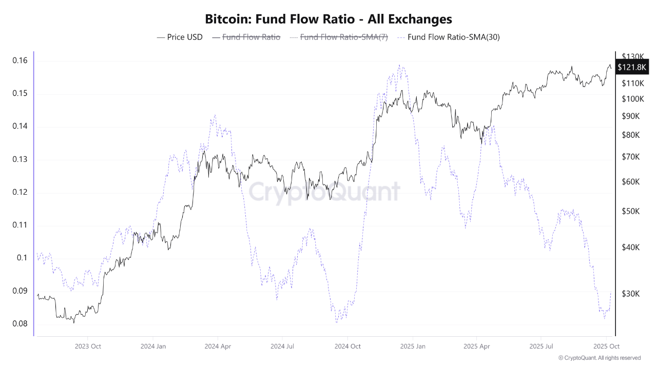 Bitcoin fund flow ratio | Source: CryptoQuant
