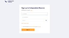 Sign up on Independent Reserve
