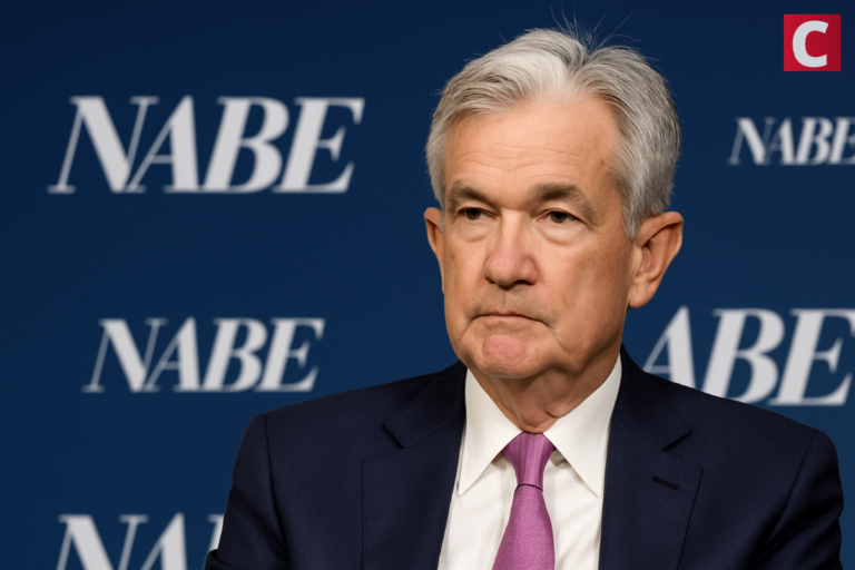 Powell’s NABE Speech Could Spark Market Volatility as Bitcoin Tests $108K-$110K Support