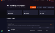 Meteora dashboard showing TVL, Swap volume and fees generated