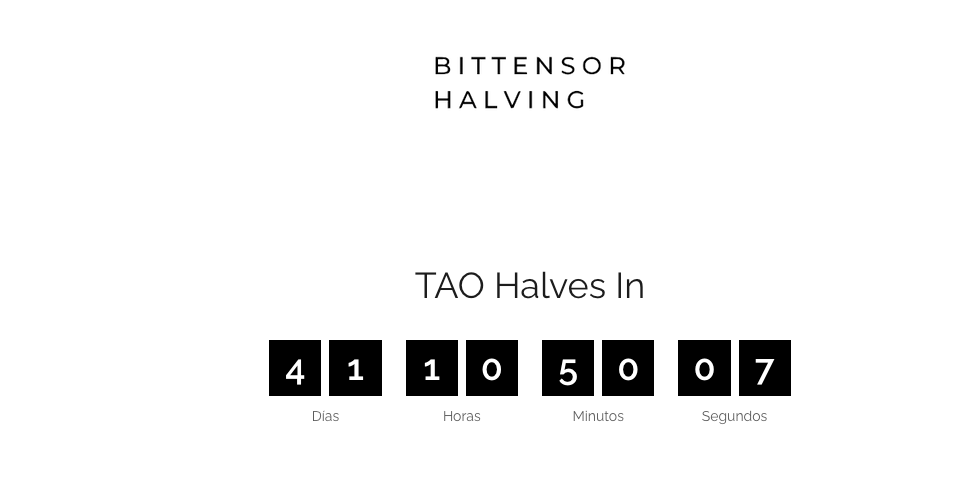 Bittensor Halving Countdown as of Oct. 31, 2025 | Source: Bittensorhalving.com