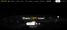 WEEX exchange homepage