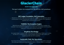 homepage of XRPTundra, explaining how its Glacier Chain works