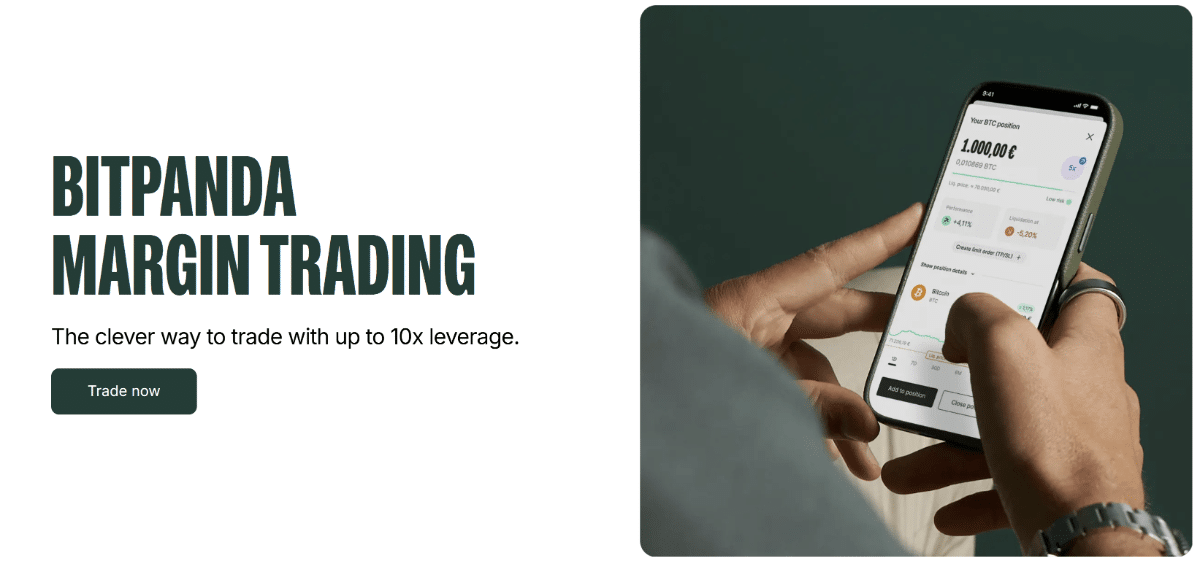 Bitpanda margin trading homepage