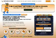 Bitcoin Hyper presale homepage