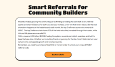 Homepage of Moonbull, explaining its referral program
