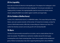 Whitepaper of Moonbull, explaining its token allocations for liquidity, token burns, and holders