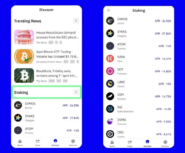 Trust Wallet's staking interface on mobile