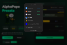 Connect our wallet page of the AlphaPepe presale