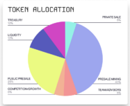 Screenshot showing the token allocation for LivLive