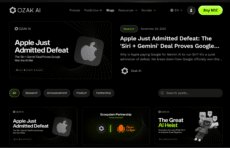 Ozak AI ICO blog page