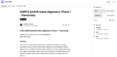 “[ARFC] $AAVE token alignment. Phase 1 - Ownership” proposal | Source: Snapshot