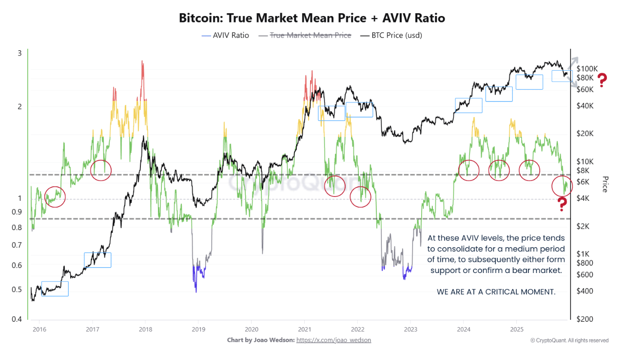 BTC AVIV Ratio | Source: CryptoQuant