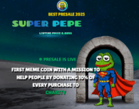 Super Pepe Presale homepage