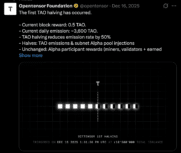 Opentensor foundation explains their recent halving event