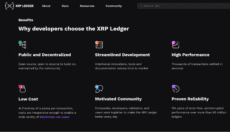 page promoting the benefits of the XRPL