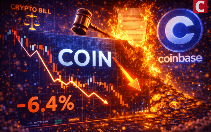 COIN Stock Price Drops 6.4% after Coinbase Withdraws Support for Crypto Bill