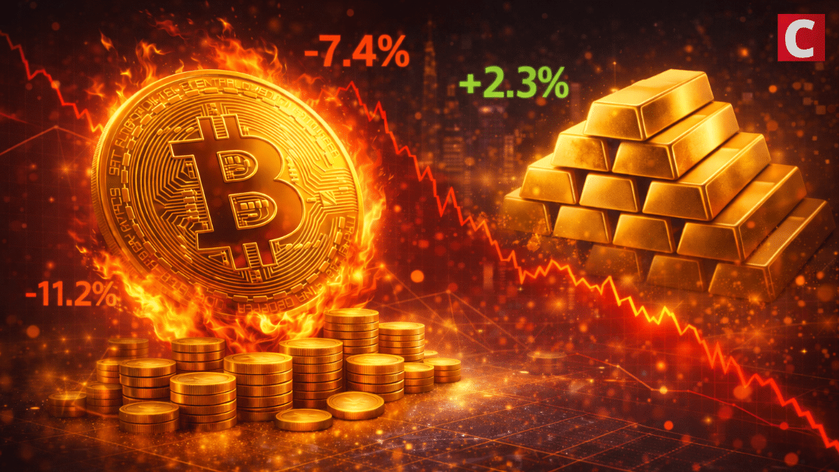 Crypto Selloff Explained: Bitcoin vs. Gold and 275K Traders Affected