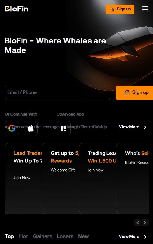 blofin platforma do kryptowalut