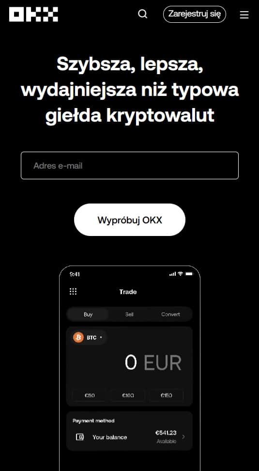crypto OKX giełda kryptowalut
