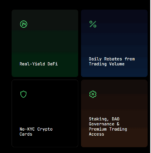 Screenshot detailing the key features of VFX Token, including daily rebates and no-KYC crypto cards