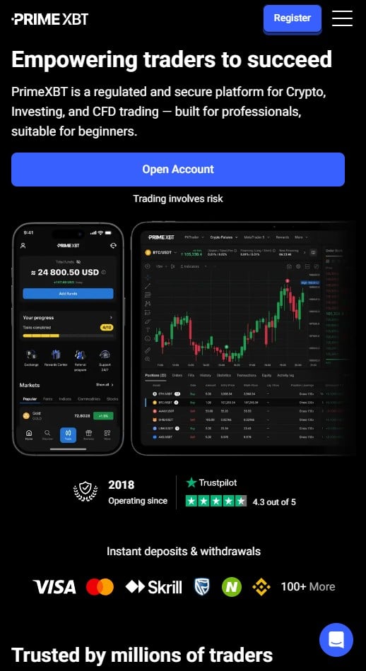 primexbt crypto giełda kryptowalut tania