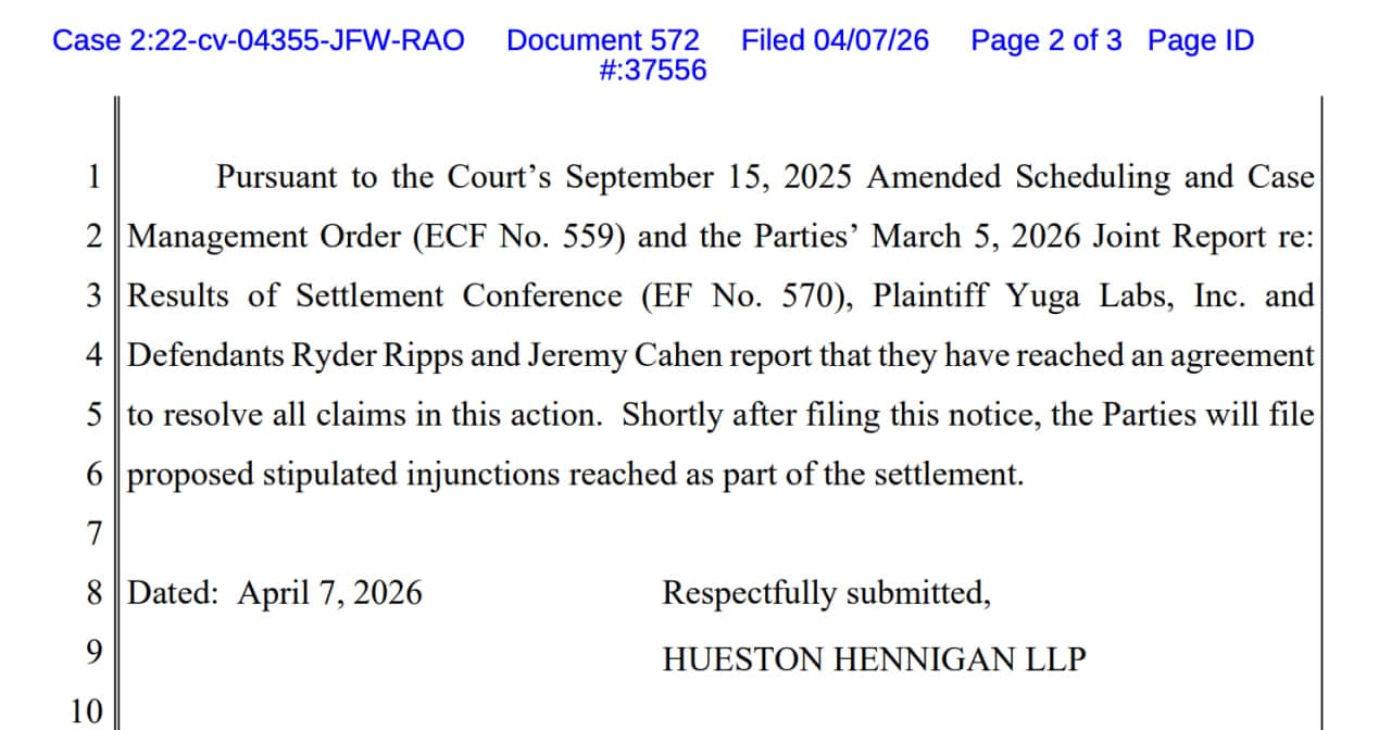 Yuga Labs Settles Long-Running Bored Ape Trademark Dispute With Ryder Ripps