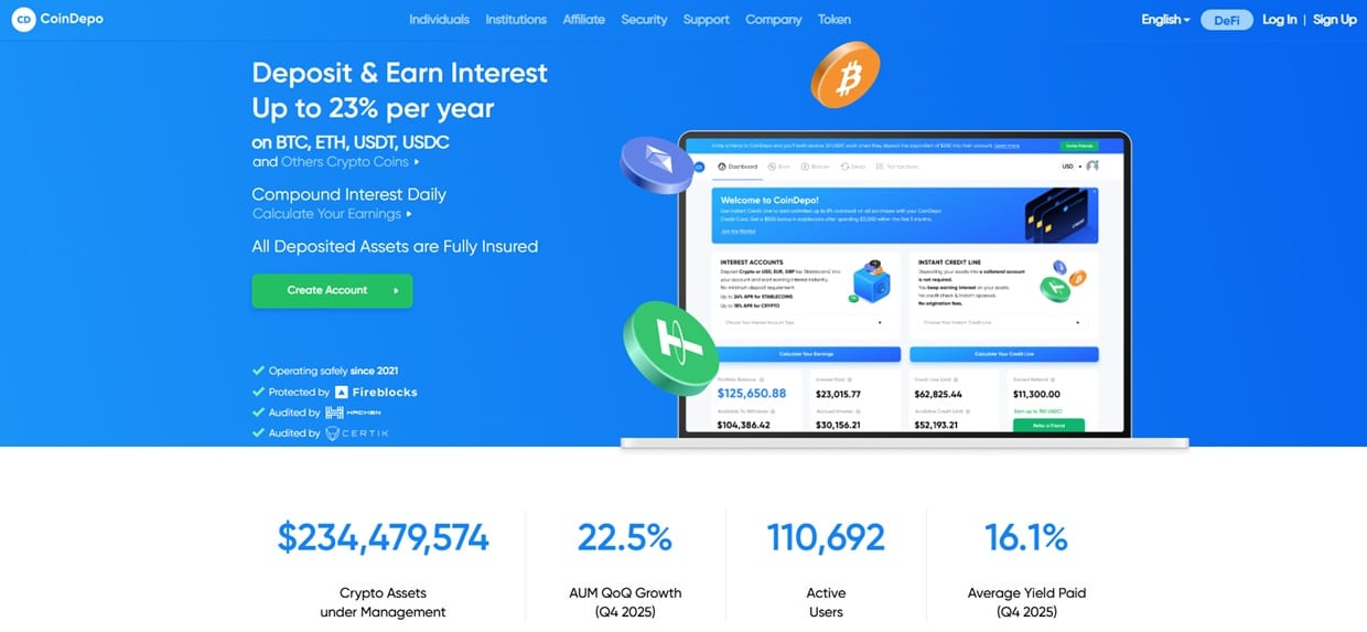 coindepo yield platform